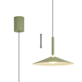 Photograph: Mantra Small Calice Green/White Rise And Fall Led Pendant Light - 3000K - M7899