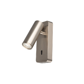 Photograph: Mantra Split Satin Nickel Adjustable Bedside Reader Wall Light - Switched