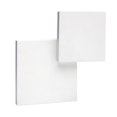 Photograph: Mantra Tahiti Twin Square White Flush Led Wall Light - 3000K