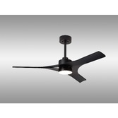 Photograph: Mantra Thai Semi-Flush Black Led Ceiling Fan Light Complete WIth Remote Control - 2700-5000K