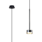 Photograph: Mantra Tonic Bronze/Black Single Pendant Light With Bronze Glass Complete With 3000K GX53 Led Lamp