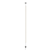 Photograph: Mantra Vertical Large Black Slim 1 Light Led Dimmable Pole Pendant/Floor Lamp - 3000K