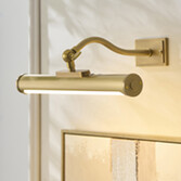 Photograph: Maris Warm Brass Adjustable Rechargeable Picture Light