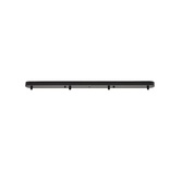 Photograph: Matt Black 4 Hole Linear Ceiling Bar Plate With Cable Clamps