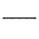 Photograph: Matt Black 5 Hole Linear Ceiling Bar Plate With Cable Clamps