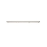 Photograph: Matt White 4 Hole Linear Ceiling Bar Plate With Cable Clamps