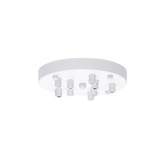 Photograph: Matt White 9 Hole Ceiling Rose With Cable Clamps