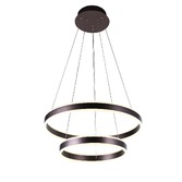 Photograph: Maya Mocha Led Twin Ring Pendant Light - CCT 3000K - 6000K - Remote Control