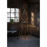 Photograph: Metal Christmas Tree with Top Star Brass, Led 210cm IP20