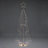 Photograph: Metal Christmas Tree with Top Star White, Led 210cm IP20