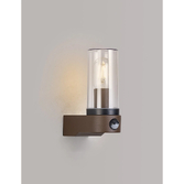 Photograph: Milo Tubular Wall Lamp PIR IP54 Dark Brown