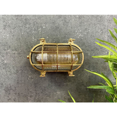 Photograph: Navigator Horatio Raw Brass Oval Bulkhead - IP64, Solid Brass, Coastal
