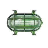 Photograph: Navigator Horatio Verdigris Oval Bulkhead - IP64, Solid Brass, Coastal