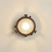 Photograph: Navigator Mini Compass Antique Brass Circular Bulkhead - IP44, Solid Brass, Coastal