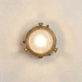 Photograph: Navigator Mini Compass Raw Brass Circular Bulkhead - IP44, Solid Brass, Coastal