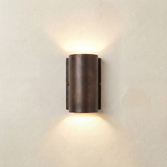 Photograph: Navigator Pharos Compact Antique Brass Up And Down Exterior Wall Light - IP44, Solid Brass, Coastal