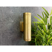Photograph: Navigator Pharos Raw Brass Up And Down Exterior Wall Light - IP64, Solid Brass, Coastal