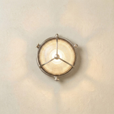 Photograph: Navigator Trident Satin Nickel Circular Bulkhead - IP64, Solid Brass, Coastal