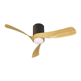 Photograph: Nemo S 97cm 24W LED Dimmable Ceiling Light With Built-In 30W DC Fan: 2700-5000K Remote Control: 3200lm: Black/Wood