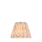 Photograph: Neutral Ikat Fabric 20cm Shade - E14/E27/B22 With Fixed Metal Gimbal