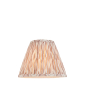 Photograph: Neutral Ikat Fabric 25cm Shade - E14/E27/B22 With Fixed Metal Gimbal