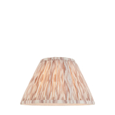 Photograph: Neutral Ikat Fabric 30cm Shade - E14/E27/B22 With Fixed Metal Gimbal