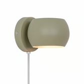 Photograph: Nordlux Belir Dusty Green Up And Down Plug In Wall Light