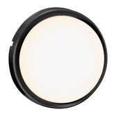 Photograph: Nordlux Cuba Outdoor Energy Round Wall Light Black