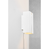 Photograph: Nordlux Curtiz White Rectangular Up And Down Plug In Led Wall Light