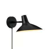 Photograph: Nordlux Darci Short Black Adjustable Metal Plug In Wall Light