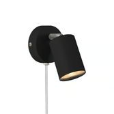 Photograph: Nordlux Explore Black Adjustable Plug In Wall Light