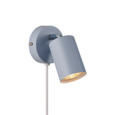 Photograph: Nordlux Explore Light Blue Adjustable Plug In Wall Light