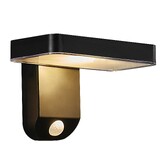 Photograph: Nordlux Rica Square Solar Wall Light Black