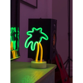Photograph: Palm Tree with Led Ropelight Green/Yellow 6H Timer B/O 3xAA