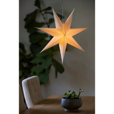 Photograph: Paper star white 7 points 60cm, E14 hanging w cord set 230V