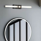Photograph: Parma Horizontal Black Bathroom Wall Light Complete With Clear Glass - IP44 - 3000K