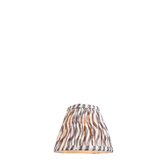 Photograph: Pearl Grey Ripple Patterned Tapered Fabric 16cm Shade - Golf/Candle Clip