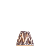Photograph: Pearl Grey Zigzag Patterned 16cm Lampshade - Golf/Candle Clip