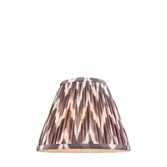 Photograph: Pearl Grey Zigzag Patterned 25cm Lampshade - E14/E27/B22 With Fixed Metal Gimbal