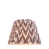 Photograph: Pearl Grey Zigzag Patterned 40cm Lampshade - E14/E27/B22 With Fixed Metal Gimbal