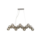 Photograph: Piper Polished Chrome 19 Light Linear Pendant Complete With Smoked Glass Spheres