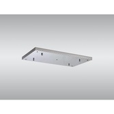 Photograph: Polished Chrome 5 Hole Rectangular Ceiling Plate - 550mm x 320mm