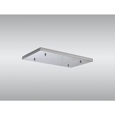 Photograph: Polished Chrome No Hole Rectangular Ceiling Plate - 550mm x 320mm