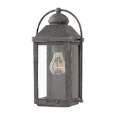 Photograph: Quintiesse Anchorage 1 Light Exterior Wall Lantern In Aged Zinc Complete With Clear Glass Panels IP44 - QN-ANCHORAGE-S