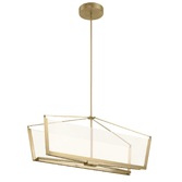 Photograph: Quintiesse Calters LED Isle Pendant in Champagne Gold - QN-CALTERS-ISLE-CG