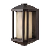 Photograph: Quintiesse Castelle 1 Light Small Outdoor Wall Lantern In Bronze Complete With RIbbed Etched Glass - IP44 - QN-CASTELLE-S-BZ