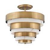 Photograph: Quintiesse Echelon Heritage Barss 3 Light Semi-flush Mount Ceiling Light - QN-ECHELON-SF