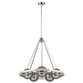 Photograph: Quintiesse Harper 5 Light Chandelier In Polished Nickel Complete WIth Smoke Glasses - QN-HARPER5