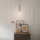 Photograph: Quintiesse Kimrose 1 Light Mini-Pendant In Polished Nickel Complete With Gently Ribbed Clear Glass Shades - QN-KIMROSE-MP-PN