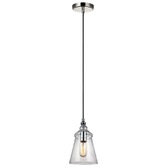 Photograph: Quintiesse Loras 1 Light Mini Pendant In Polished Chrome Complete With Clear Seeded Glass - QN-LORAS-1MP